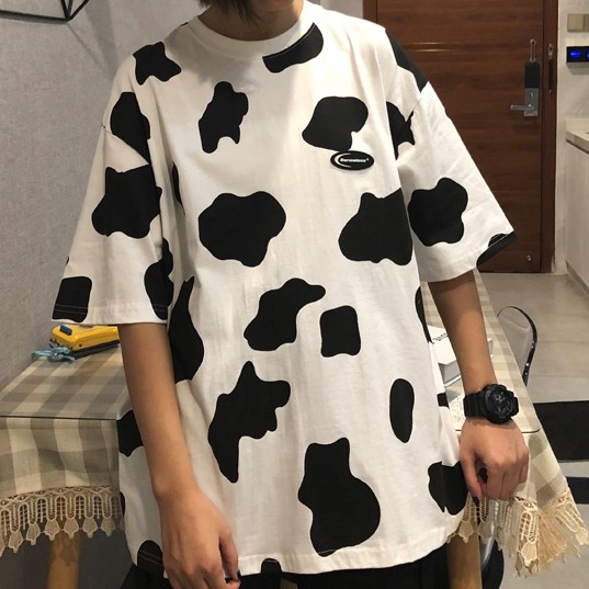 Áo Thun Ngắn Tay In Họa Tiết Bò Sữa Phong Cách Hàn Quốc Cho Cả Nam Và Nữ | BigBuy360 - bigbuy360.vn