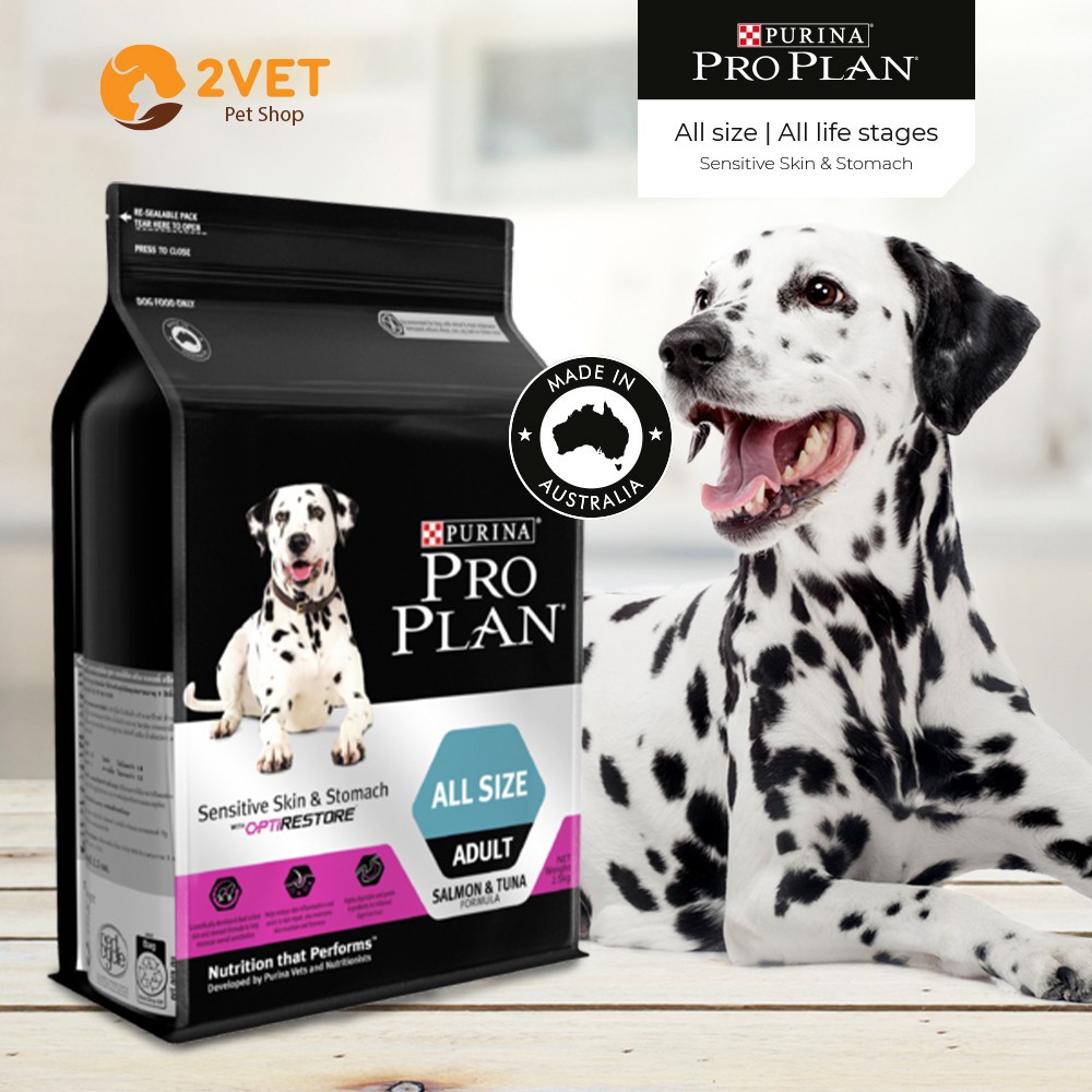 Hạt Khô Cao Cấp Nhiều Dinh Dưỡng Purina Pro Plan - Đồ Ăn Dành Cho Cún Có Hệ Tiêu Hóa & Da Nhạy Cảm - Túi 2,5Kg