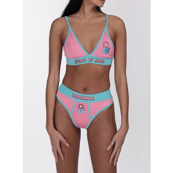 2FASHIONISTA BIKINI 2 mảnh 2023 (hồng viền xanh) - Áo tắm sexy (40-60kg)