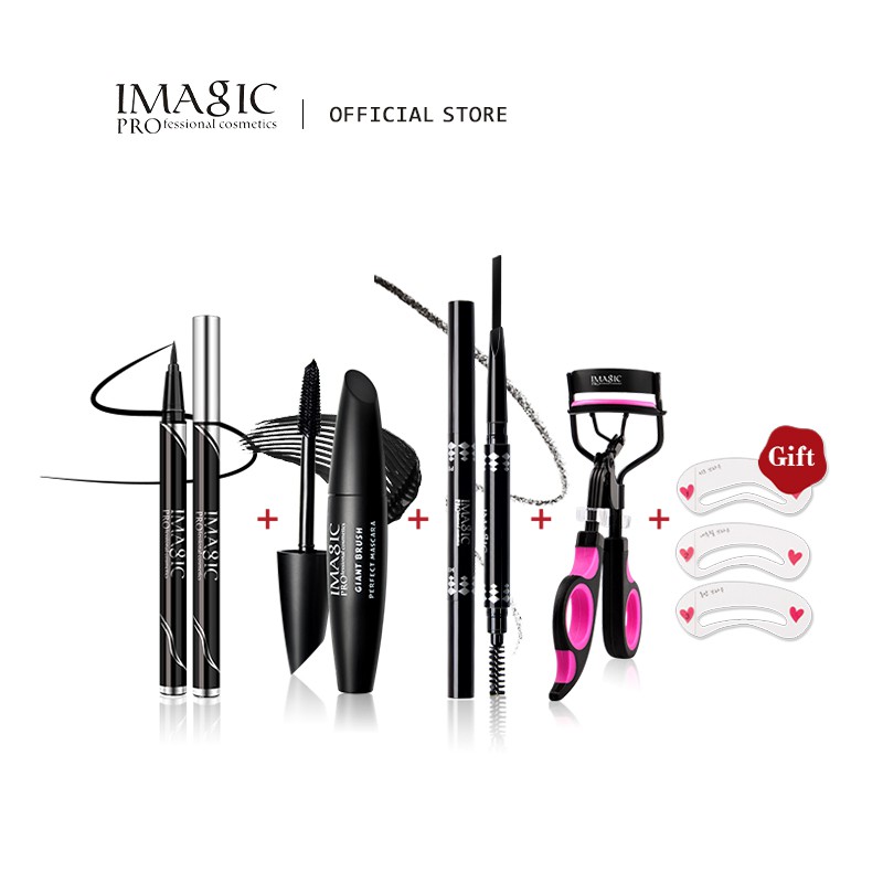 Bộ mỹ phẩm IMAGIC gồm bút chì lông mày + kẻ mắt + dụng cụ cắt tỉa lông mày + mascara | BigBuy360 - bigbuy360.vn