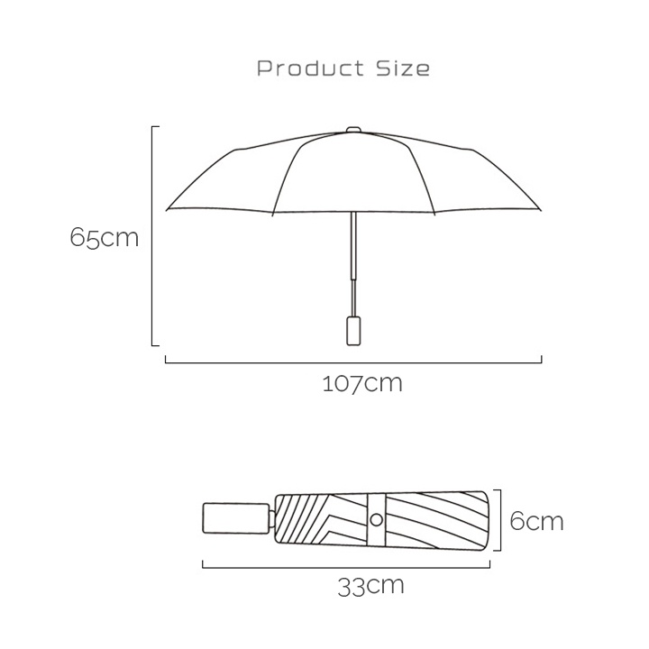 Ô TỰ ĐỘNG đóng mở Gấp Gọn 2 Chiều Dù che nắng cầm tay chống tia UV- JANNA