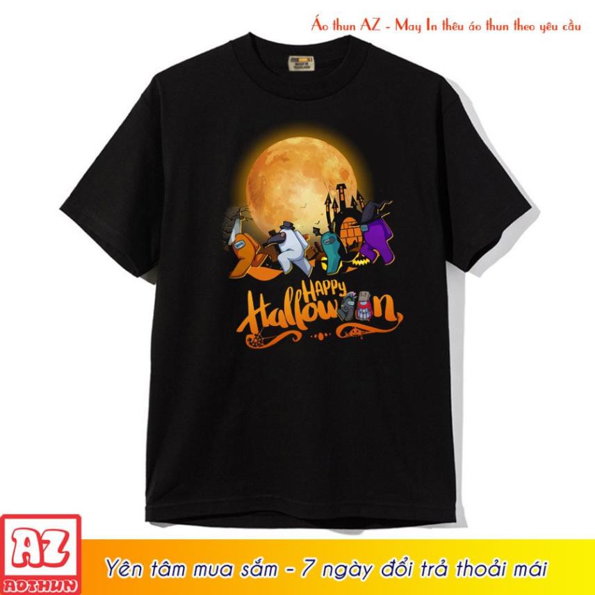 SALE- Áo thun game Among Us phong cách Halloween màu đen độc đáo M2771 - áo GAME đẹp