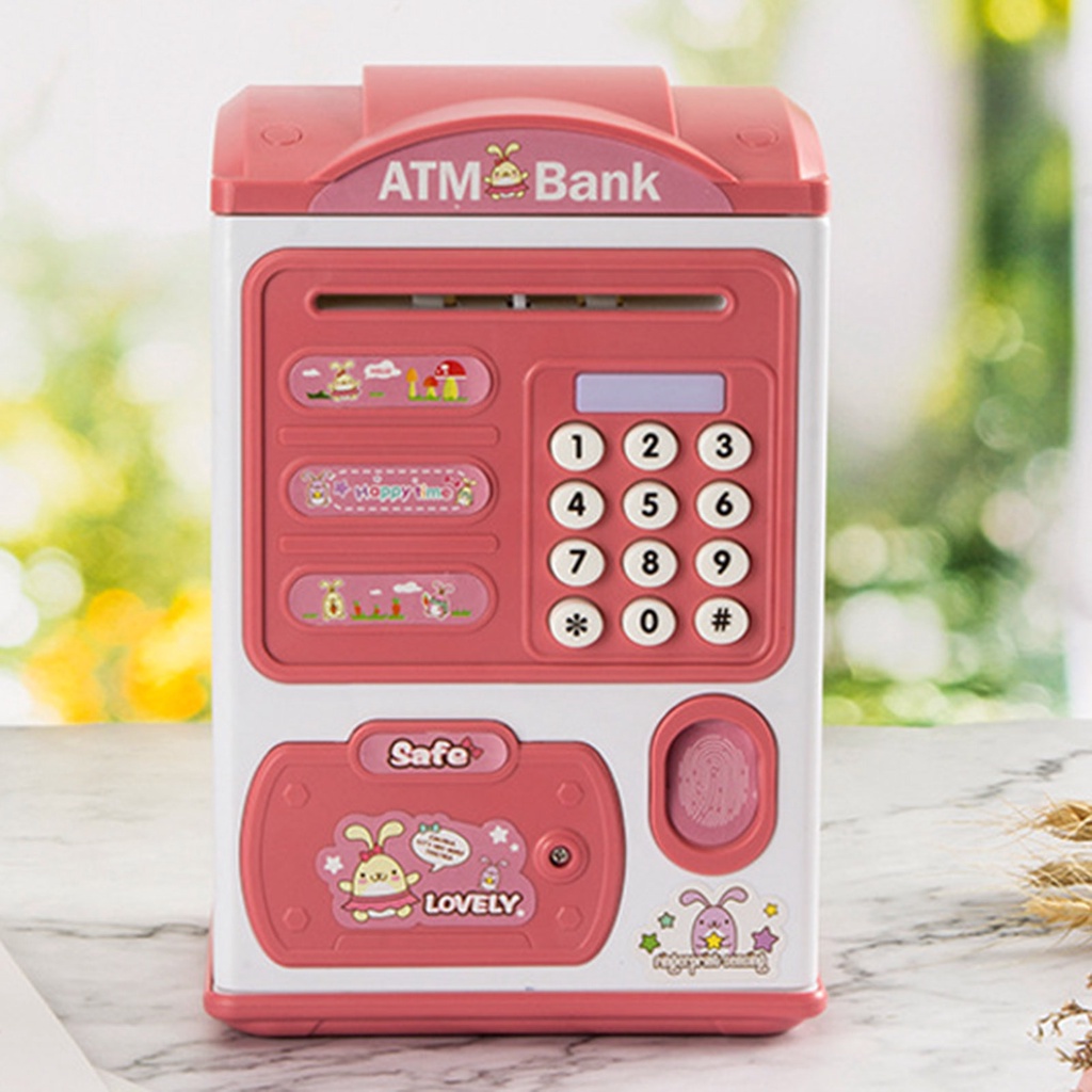 Ống Heo Tiết Kiệm Hình Cây ATM Có Mật Khẩu Vân Tay
