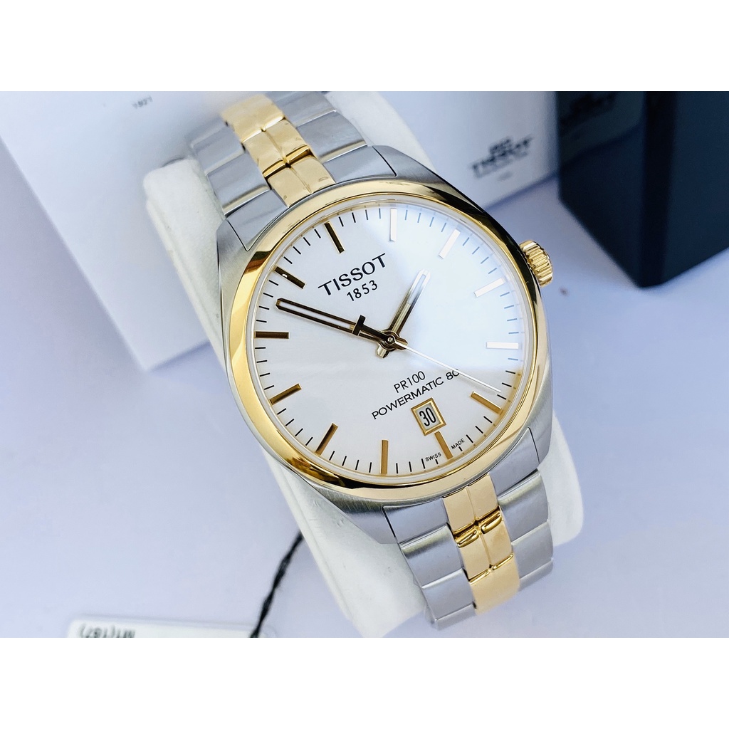Đồng Hồ Nam TISSOT Automatic PR100 DemiGold - T101.407.22.031.00 Chính Hãng Tặng Dây Da Cao Cấp