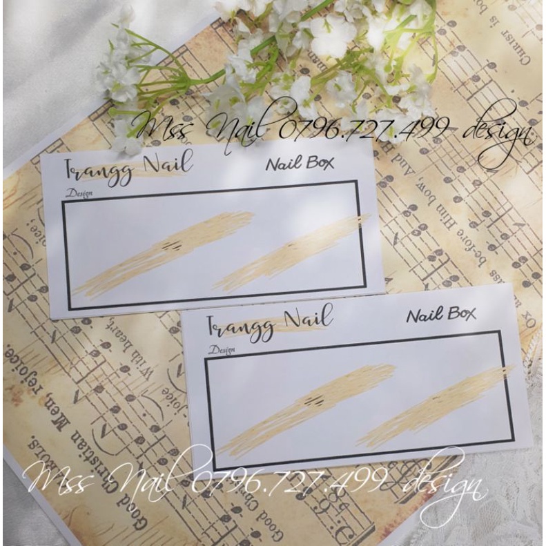 Thẻ nail, thẻ nail box , bìa nail box thiết kế theo yêu cầu