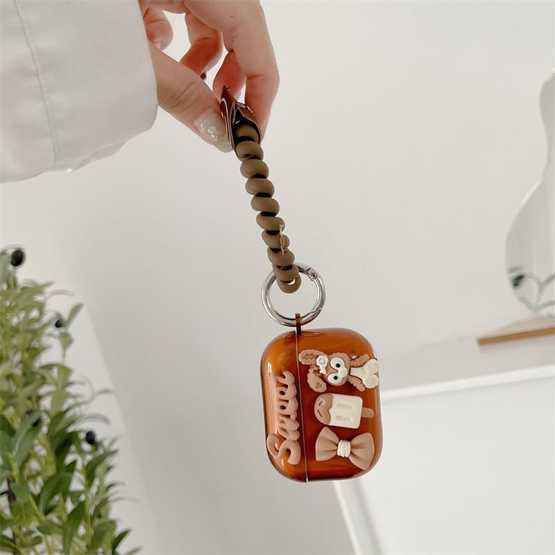 Vỏ ốp case bảo vệ bao đựng tai nghe không dây bluetooth thỏ nâu sweet 1/2/3/Pro/i12/i9/i7/tws