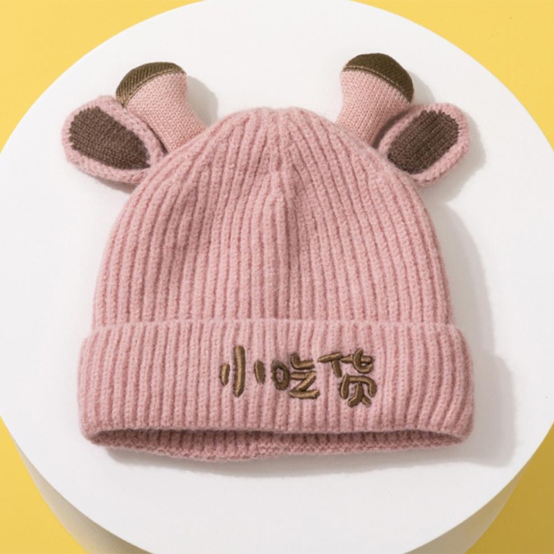 Mũ beanie Dệt Kim Hình Sừng Bò Ngọt Ngào Thời Trang Mùa Đông Cho Nữ