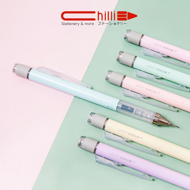 Bút chì bấm Tombow Monograph Pastel nhiều màu CHILLI