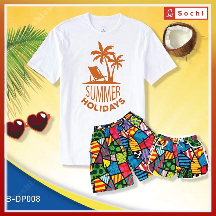 Áo thun đồng phục đi biển, áo đồng phục hội nhóm đi chơi, du lịch chất cotton mát mẻ BSTDP08