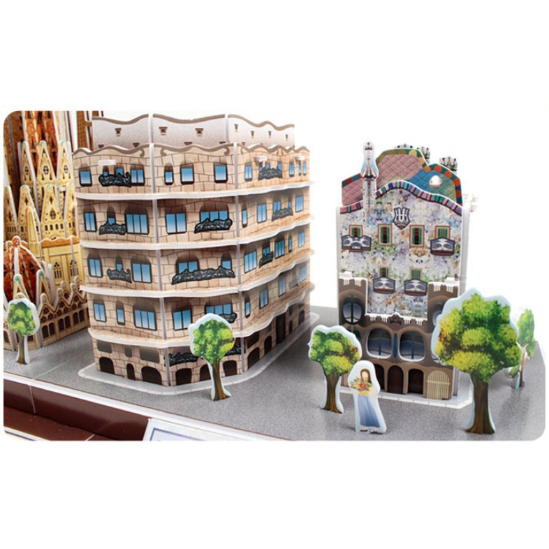 Mô hình giấy 3D CubicFun - City Line Barcelona Tây Ban Nha - MC256h