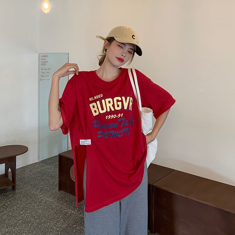 Áo Thun Form Rộng Tay Lỡ Phong Cách Hàn Quốc Dành Cho Nữ
