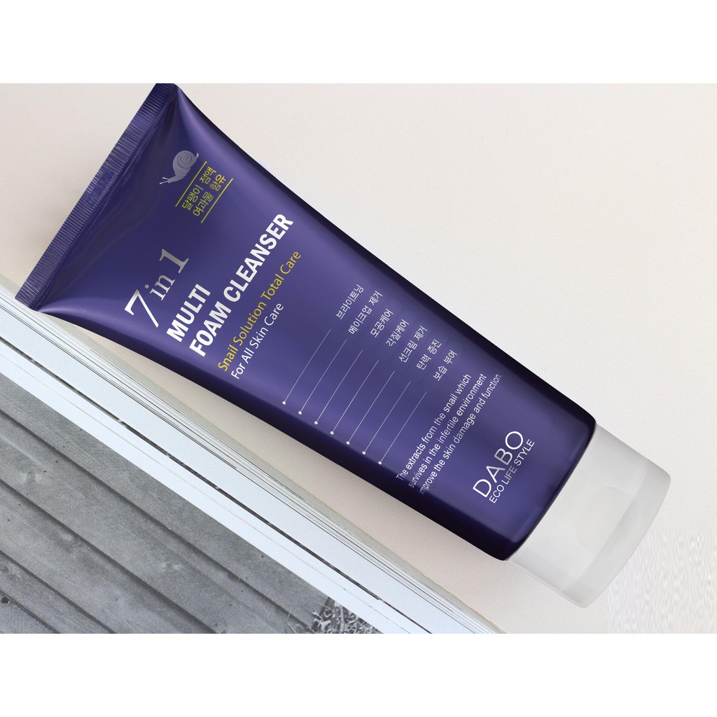 Sữa rửa mặt cao cấp 7 tác dụng DABO Multi Foam Cleanser 180ml - Dưỡng trắng, mờ sạm nám