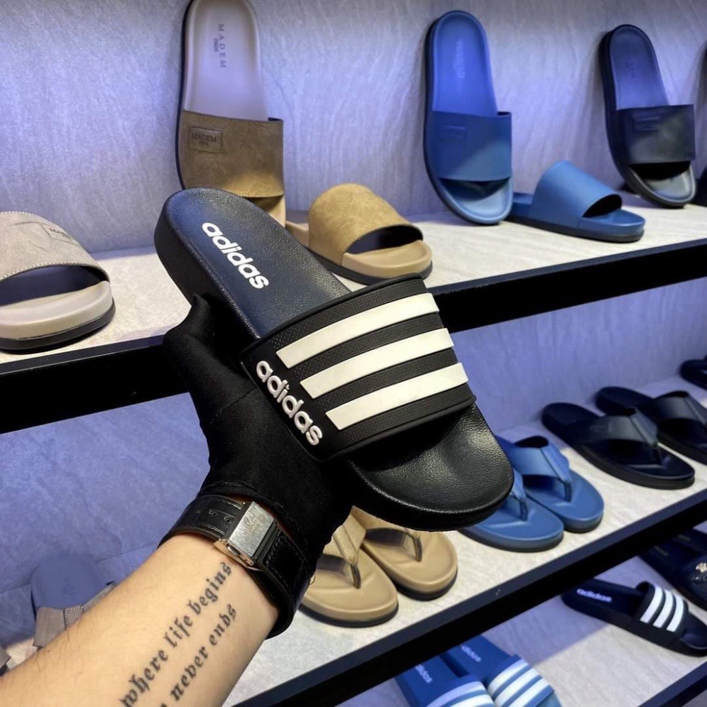 Dép Nam Nữ Thời Trang Quai Ngang Adidas Sọc Ngang Đẹp mẫu mới đi êm chân