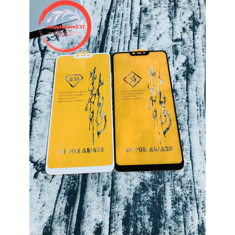 [Freeship toàn quốc từ 50k] KÍNH CƯỜNG LỰC 6D OPPO A3S , A5 KÍNH FULL MÀN 6D CAO CẤP