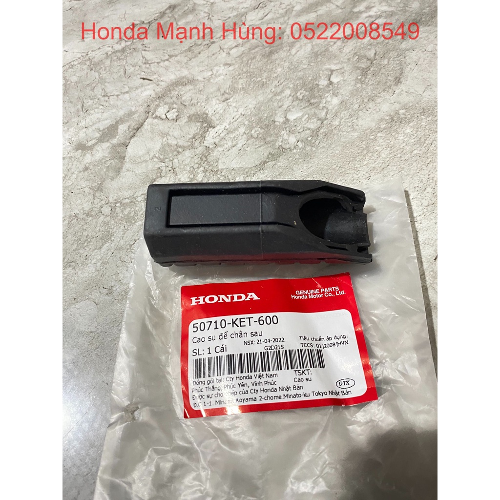 Cao su để chân sau HONDA CLICK 110, AIR BLADE 110. 50710KET600