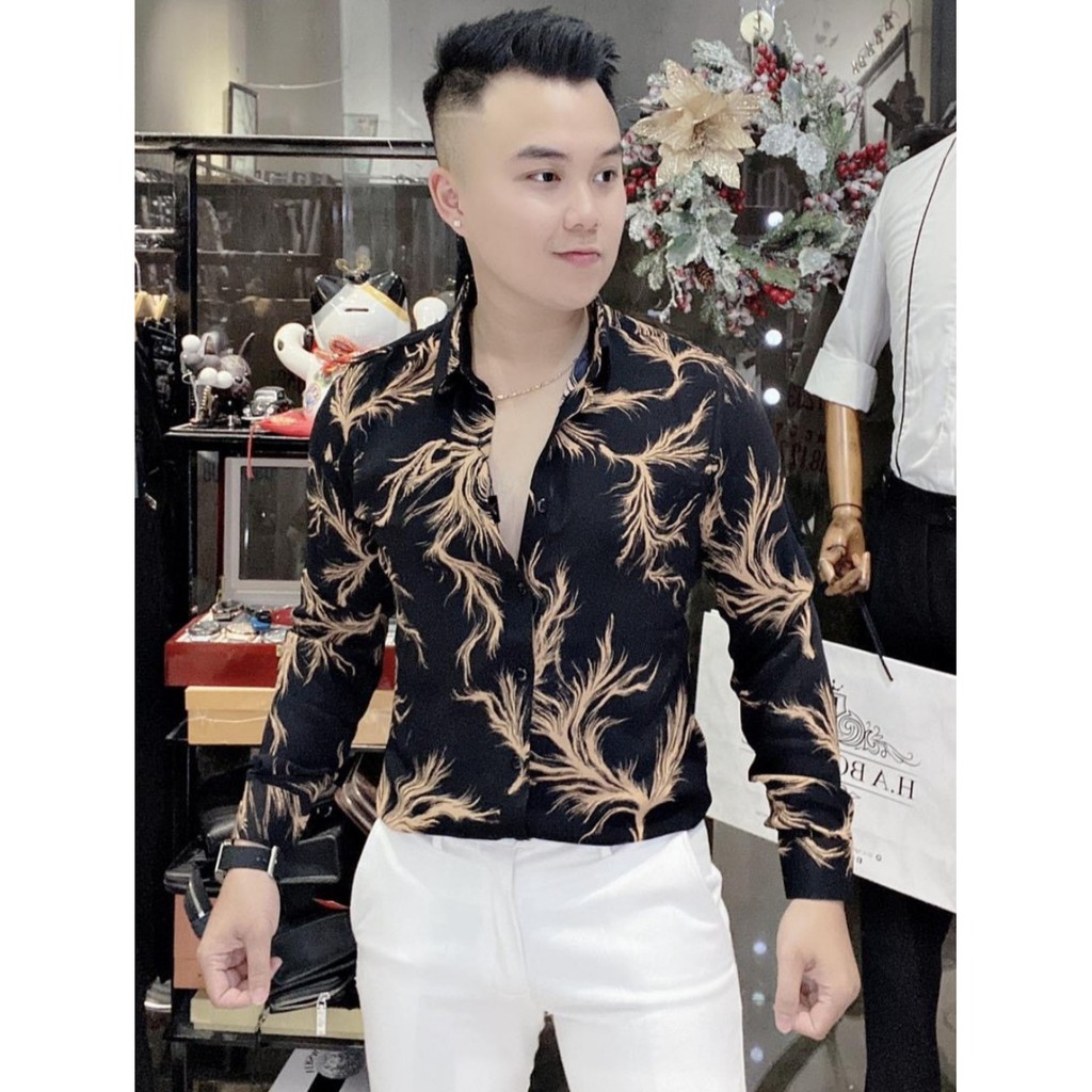 [SIÊU PHẨM]💥Áo sơ mi nam dài tay ❤️FREESHIP❤️ áo sơ mi kiểu hàn quốc họa tiết đẹp chất lụa mềm mịn siêu đẹp | BigBuy360 - bigbuy360.vn