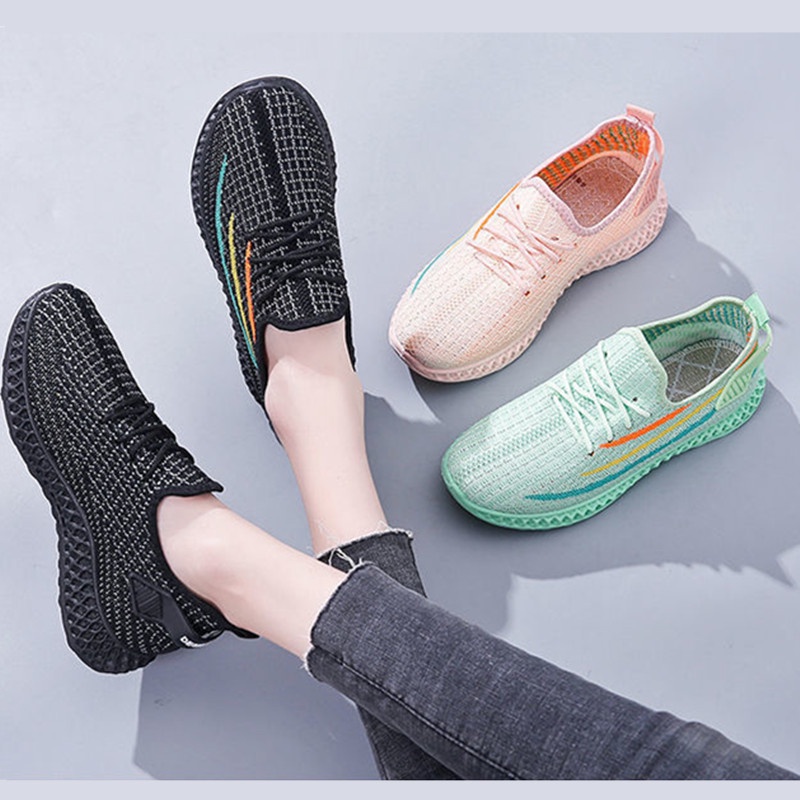 💘 Giày thể thao nữ thời trang 💘Giày nữ nhẹ vải thoáng khí