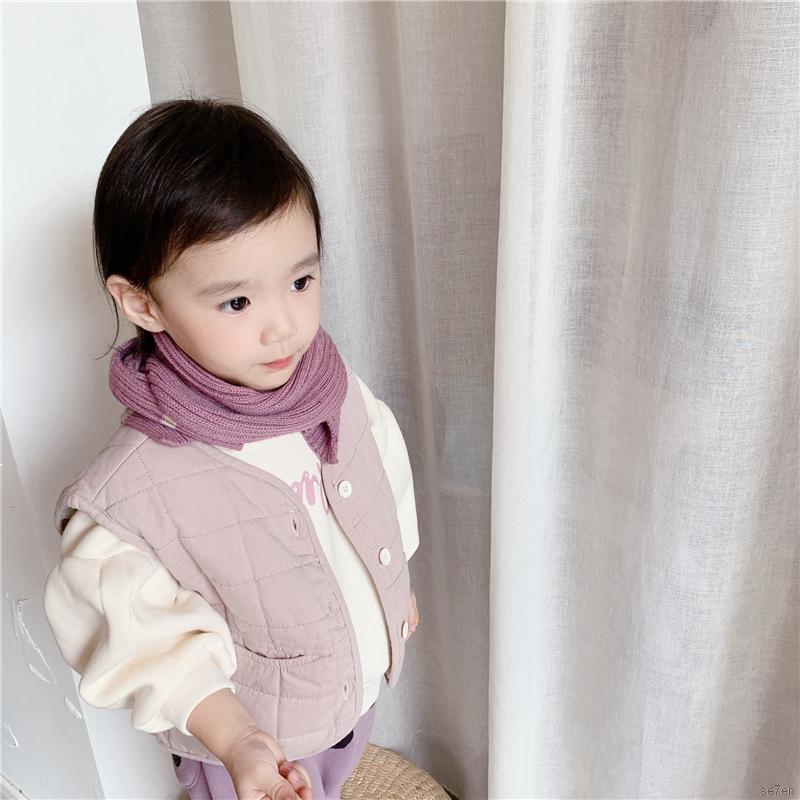 Áo Khoác Cardigan Không Tay Giữ Ấm Cho Bé 2-8 Tuổi