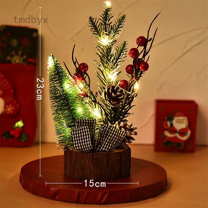 Tmdbyx Cây Thông Giáng Sinh Để Bàn Có Đèn Led Dễ Thương