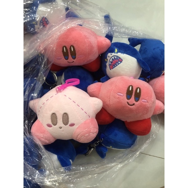 Móc khoá gấu bông Kirby màu hồng dễ thương