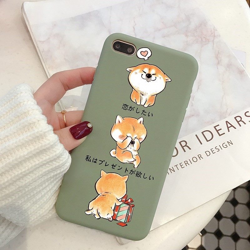 Ốp lưng iphone Shiba bướng bỉnh TPU trơn dẻo mềm 6/6plus/6s/6splus/7/7plus/8/8plus/x/xs/11/12/pro/max/plus/promax