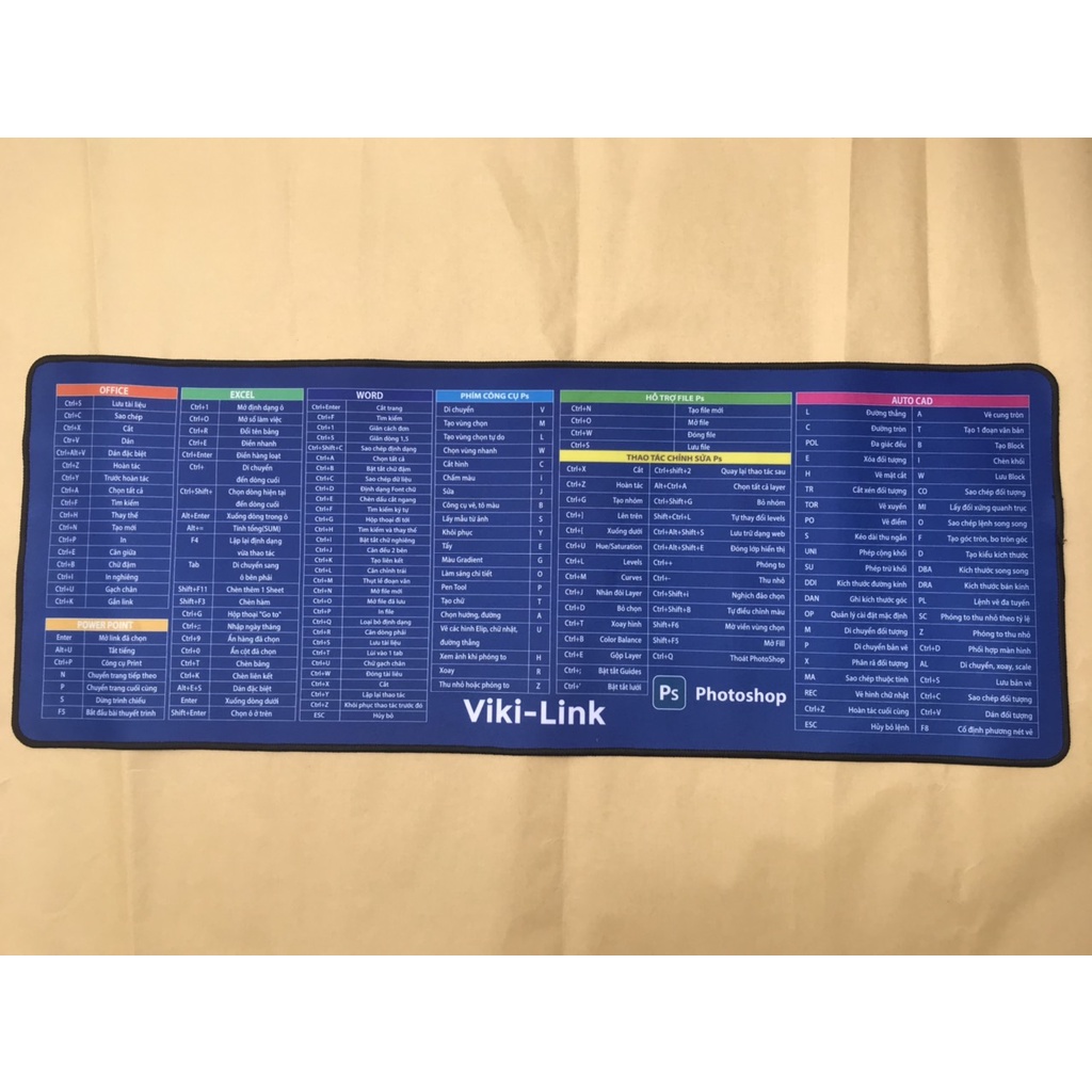Pab Bàn Di Miếng Lót Chuột Cỡ Lớn 30x70 Hình Công Thức Dùng Cho Máy Vi Tính Văn Phòng PC Laptop Viki Link
