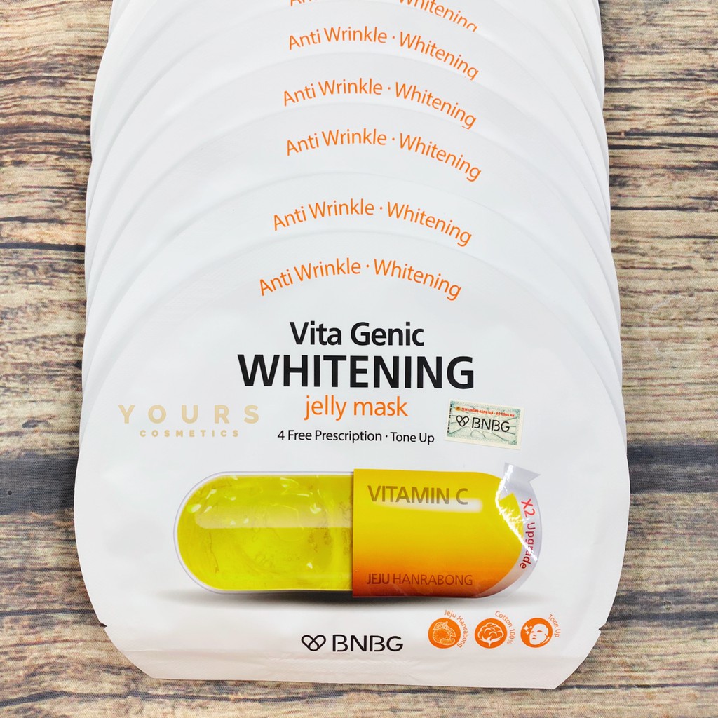 [Phân Phối Chính Thức] Mặt Nạ Viên Thuốc Banobagi Màu Vàng Dưỡng Sáng Da Whitening Jelly Mask Dành Cho Mọi Loại Da