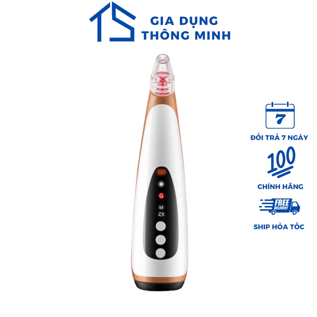Máy hút mụn đầu đen dụng cụ làm sạch lỗ chân lông làm nóng giúp hút mụn cám, mụn đầu đen