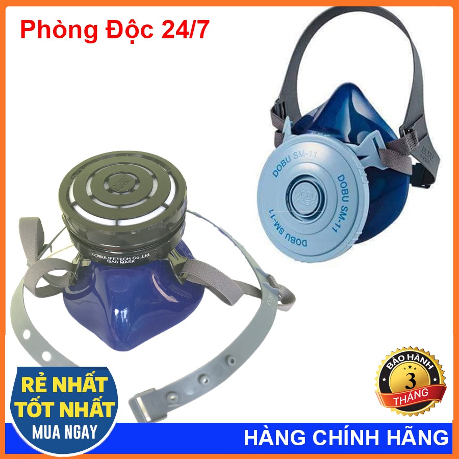 Mặt Nạ Chống Bụi Mịn, Phòng Độc, Chất Liệu Silicon, Dobu Hàn Quốc