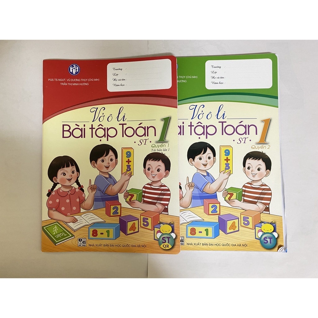 Bộ vở ô li bài tập Toán lớp 1