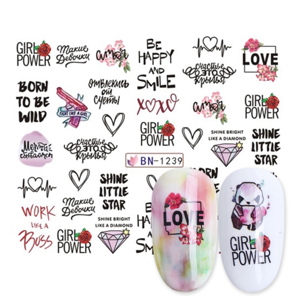 Tấm hình dán trang trí móng tay 3D diy