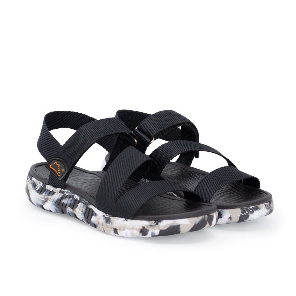 Giày Sandal Couple Nam Nữ Hiệu MOL - MS2B3 Đen camo