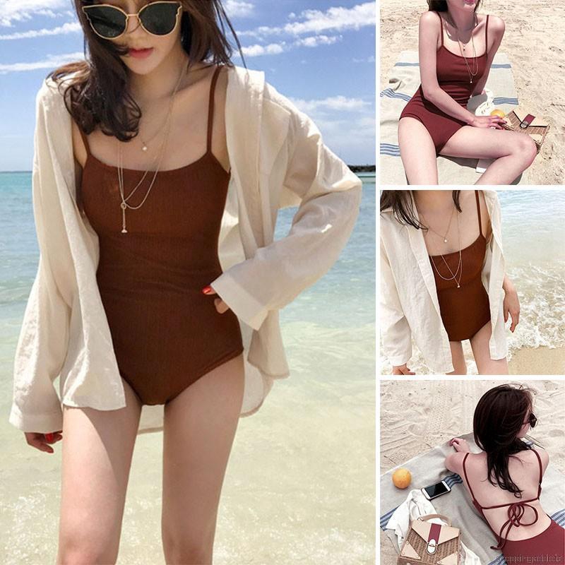 Đồ Bơi Một Mảnh Phong Cách Retro Quyến Rũ Cho Nữ