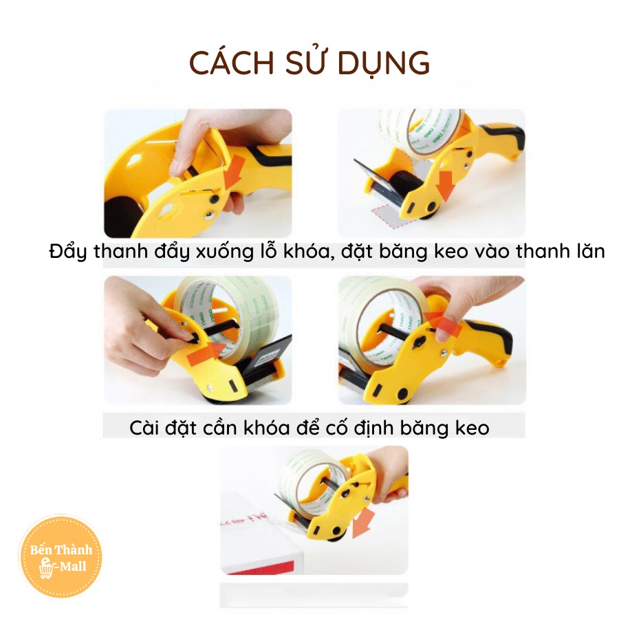 ✈️ [Freeship] Dụng cụ cắt băng keo DELI [Có tay cầm] [2 màu lựa chọn]