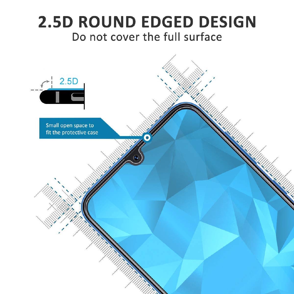 3 Kính cường lực cho For  Samsung Galaxy M10 M20 M30 A10 A20 A30 A40 A50 A60 A70 A80 A90