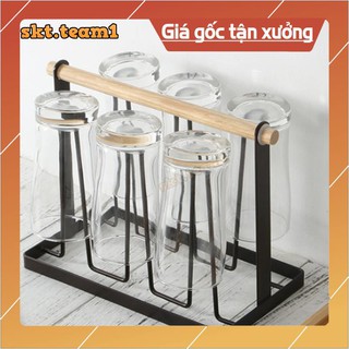 giá để cốc - loại 6 cốc - màu vàng kim