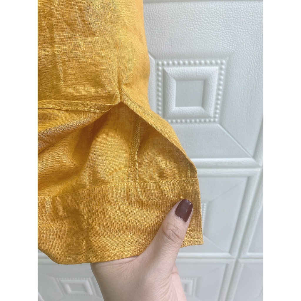 JUNE LINEN A02 - Áo sơ mi tay dài Linen Tưng Premium. Fullsize. Hình thật.