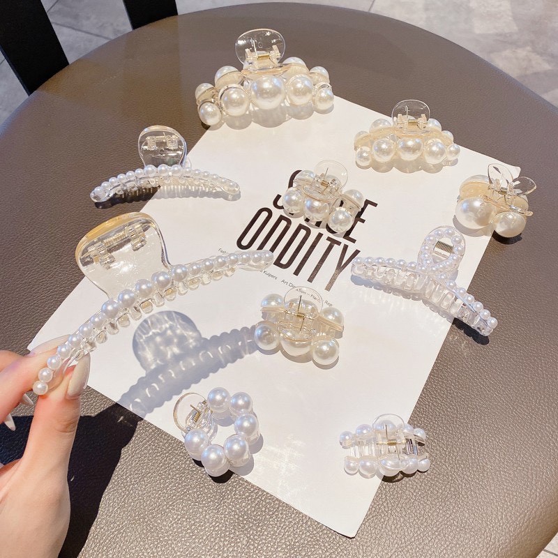 Kẹp Tóc Càng Cua Dài Trong Suốt Đính Đá Kiểu Hàn Quốc Cho Nữ DOLLY SECRET 204
