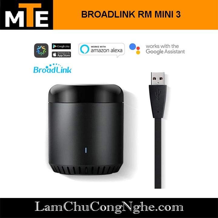 Bộ điều khiển hồng ngoại Broadlink RM Mini 3 điều khiển từ xa qua wifi - ứng dụng nhà thông minh ( BẢN NỘI ĐỊA )