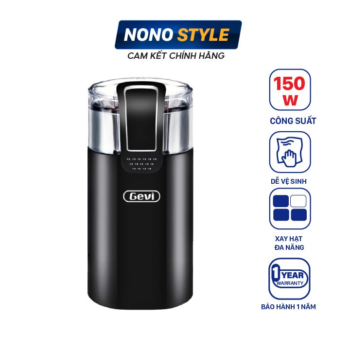 Máy Xay Hạt Cafe Cầm Tay Đa Năng GEVI GECGI140-GS, Bảo Hành 12 Tháng