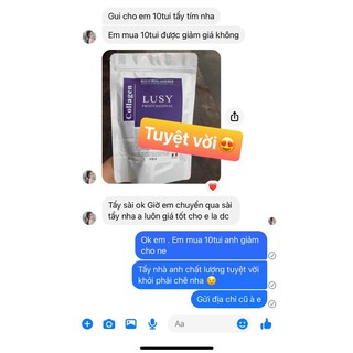 (FREESHIP) BỘT TẨY TÓC TÍM COLLAGEN LUSY 500GR
