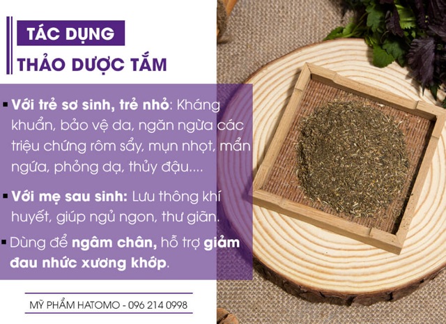 Thảo dược tắm cho mẹ và bé HATOMO hộp 10 túi, tắm gội thảo dược thiên nhiên - Monnie Kids