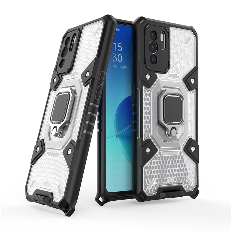 OPPO Reno 6Z 6 Pro Plus A93s A74 5G Drop Protection Cover Magnetic Ring Car Bracket Phone Case
