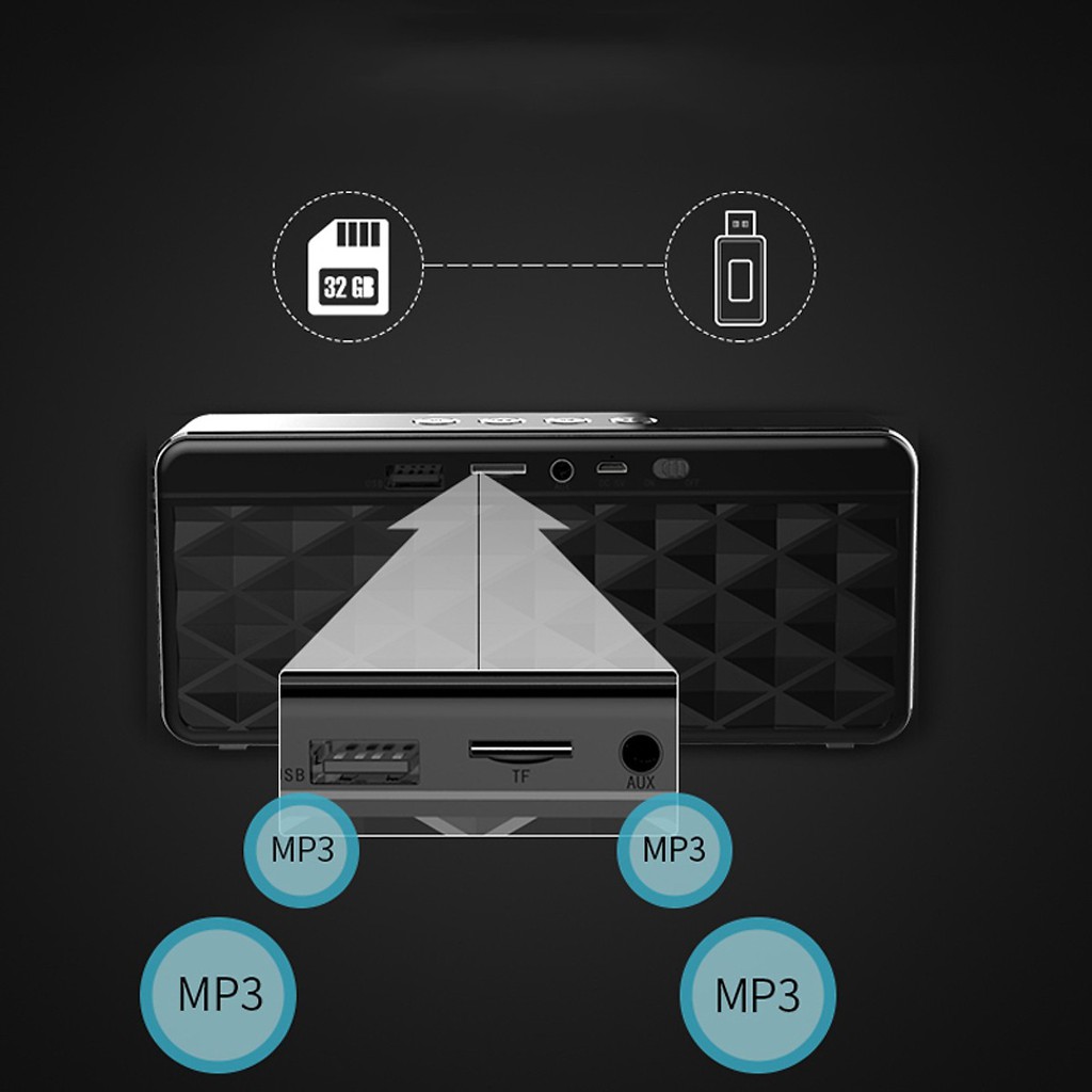Loa Nghe Nhạc Di Động Bluetooth Mini X-30 Âm Thanh Siêu Trầm Hỗ Trợ Thẻ Nhớ,USB, Jack 3.5 Cao Cấp