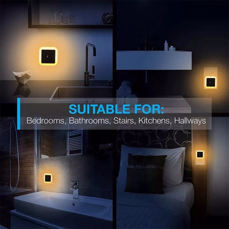 Đèn ngủ -LED cảm biến ánh sáng tự động bật tắt  SALE  Đèn ngủ cảm ứng dễ thương để phòng ngủ ĐN9