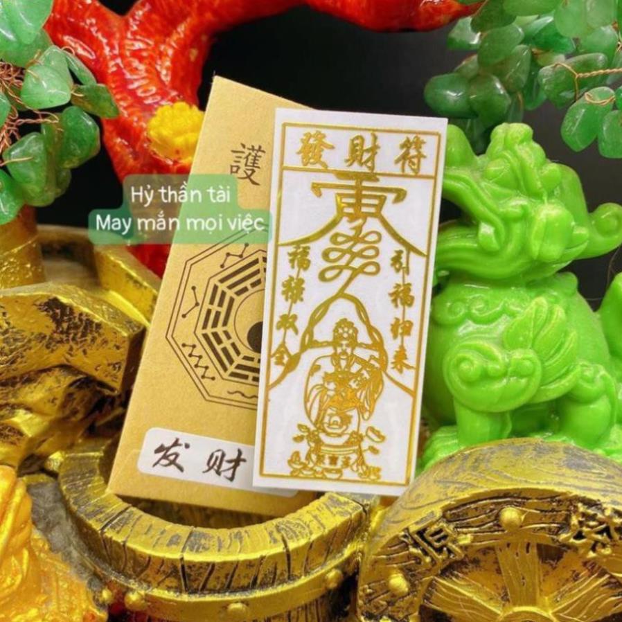 [SHOPEE TRỢ GIÁ] Miếng dán hỷ thần tài linh phù tài lộc để ví, ốp dán điện thoại máy tính bảng
