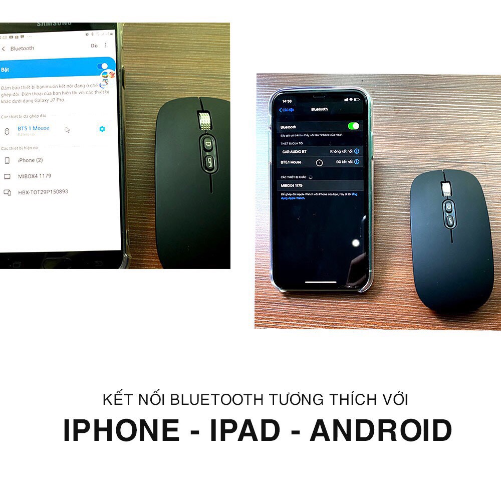 [Chuột Bluetooth]-Chuột không dây M103 Wireless+Bluetooth cao cấp sử dụng Laptop Macbook giá rẻ (Đầy đủ các màu)