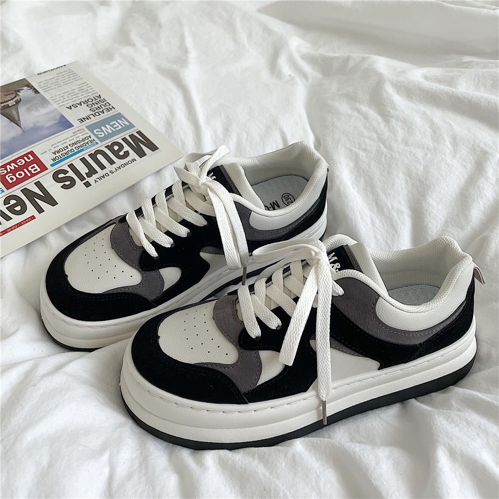 Giày sneaker thể thao ulzzang đế bánh mì phong cách Hàn Quốc