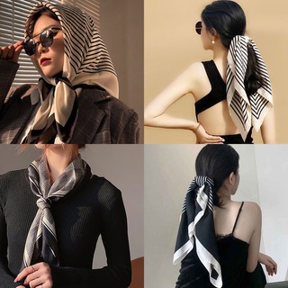  Khăn Turban lụa in họa tiết thời trang