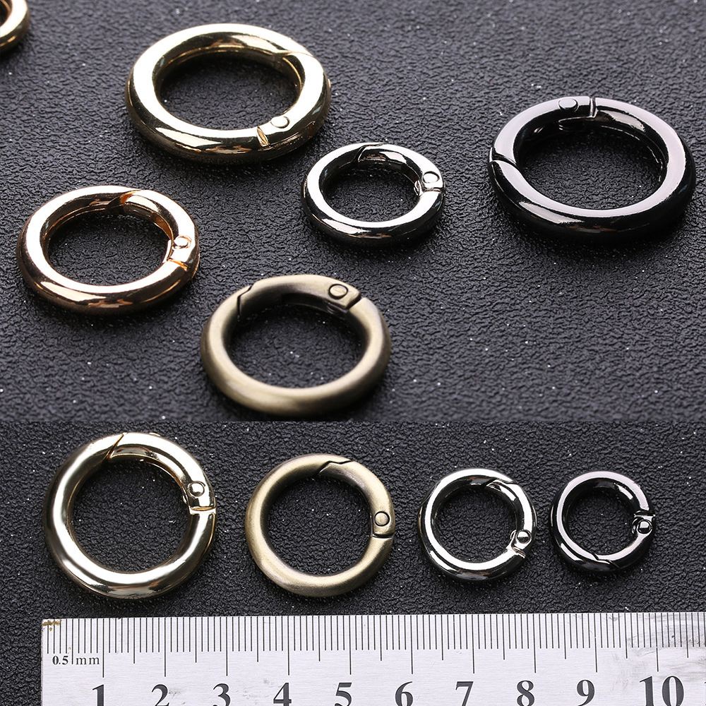 Set 2 / 5 móc khóa tròn mạ kẽm 10 / 12 / 16 / 19mm đa năng chất lượng